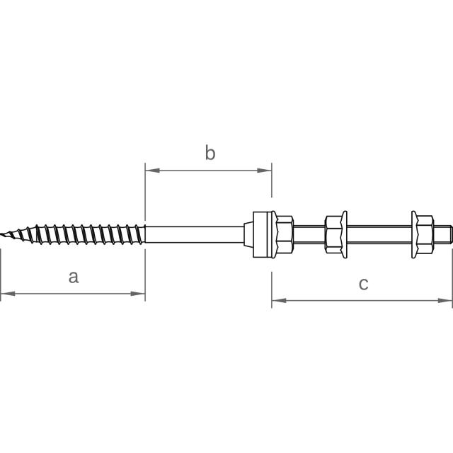 Stockschrauben-Set HP M12 200 mm