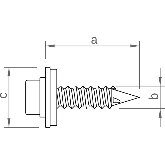 Befestigungsschraube Trapez SL6,0x25 E16