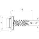 Befestigungsschraube Trapez SL6,0x25 E16