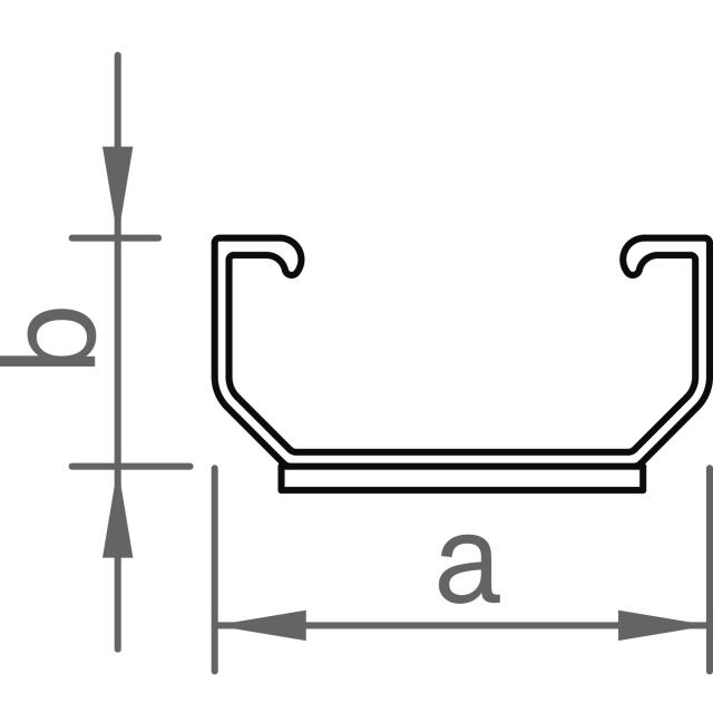 Kurzprofil C24 mit EPDM 125mm