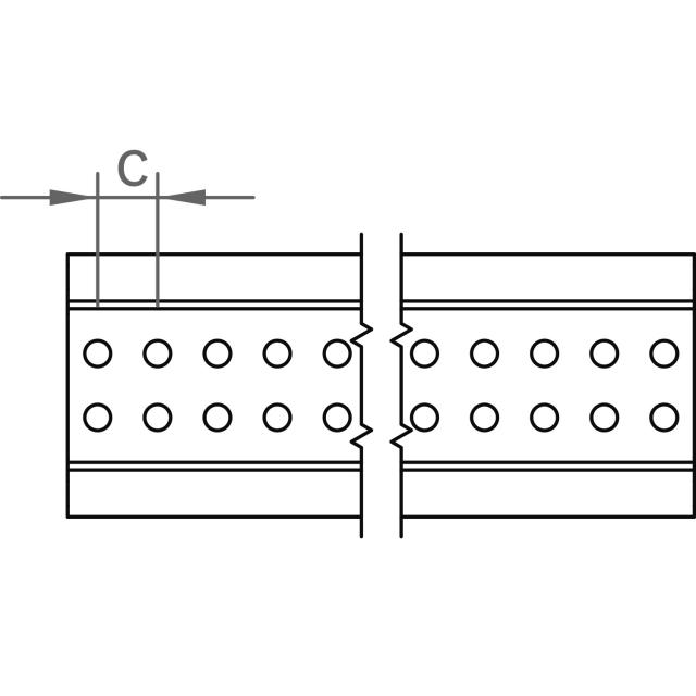 Kurzprofil C47 mit EPDM 385mm