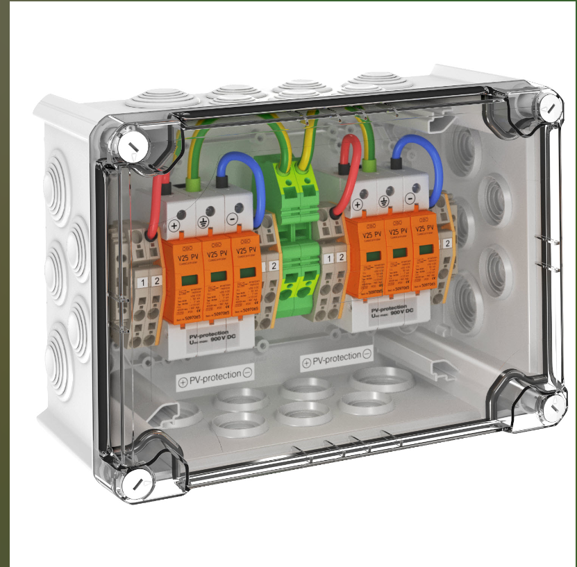 OBO ÜBERSPANNUNGSBOX DC TYP I+II für 2 MPP