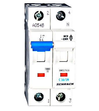 Sicherungsautomat, Kennlinie C, 16A, 1+N, 10kA